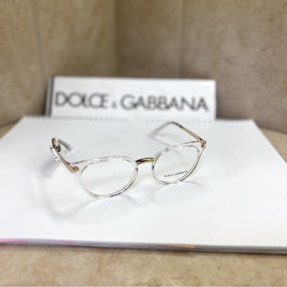 New Dolce & Gabbana DG5043 3133 Crystal Gold and Silver Eyeglasses main image 9